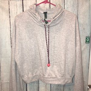 NWT Large Wild Fable crop gray hoodie